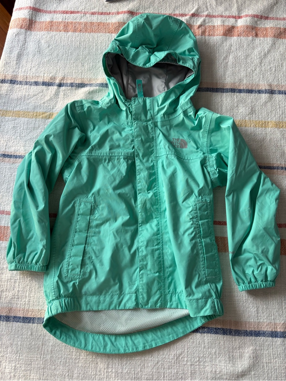 The North Face Kids Mint Green Hooded Raincoat
